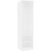 Image de Armoire avec Design Anti-Chute & ÃtagÃ¨res RÃ©glables Blanche 50x50x200 cm Bois IngÃ©nierÃ©