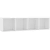 Image de vidaXL BibliothÃ¨que/Meuble TV Blanc 143 x 30 x 36 cm