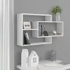 Image de vidaXL ÃtagÃ¨res Murales, Organisateur de Maison Suspendu, Meuble de Rangement Salon Salle de SÃ©jour, Blanc Brillant Bois d'IngÃ©nierie