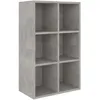 Image de BibliothÃ¨que/Buffet Gris bÃ©ton 66x30x97,8 cm AgglomÃ©rÃ© - VidaXL