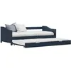 Image de Cadre De Lit Extensible Gris Bois De Pin 90x200 Cm