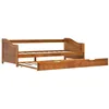 Image de Cadre De Lit Extensible Marron Miel Bois De Pin 90x200 Cm