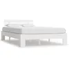 Image de Cadre de lit Blanc Bois de pin massif 120 x 200 cm - VidaXL