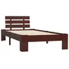 Image de Cadre De Lit Marron FoncÃ© Bois De Pin Massif 100 X 200 Cm