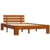 Image de Cadre de lit Marron miel Bois de pin massif 140 x 200 cm - VidaXL
