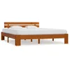 Image de Cadre De Lit Marron Miel Bois De Pin Massif 180 X 200 Cm
