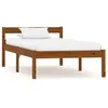 Image de Cadre de lit Marron miel Bois de pin massif 90 x 200 cm