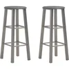 Image de 2 Pcs Tabourets De Bar Anthracite Mdf