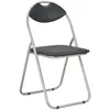 Image de Chaises Pliantes De Salle Ã Manger 2 Pcs Noir Similicuir