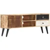 Image de Vidaxl Meuble Tv 115x30x47 Cm Bois Massif De Manguier