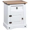 Image de vidaXL Table de chevet Gamme Corona pin mexicain Blanc 53x39x67 cm