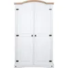 Image de VidaXL 282620 placard et armoire de chambre Ã  coucher 1 Ã©tagÃ¨res 2 portes(s) Blanc