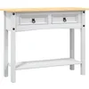 Image de vidaXL Table console Gamme Corona Pin mexicain Blanc 90x34,5x73 cm