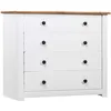 Image de vidaXL Armoire latÃ©rale Blanc 80x40x73 cm Pin Assortiment Panama