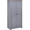 Image de vidaXL Garde-robe Gris 80x50x171,5 cm Pin massif Assortiment Panama