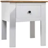 Image de vidaXL Table de chevet Blanc 46x40x57 cm Pin Gamme Panama