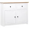 Image de vidaXL Buffet Blanc 93x40x80 cm Pin Gamme Panama