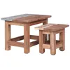 Image de Tables gigognes 2 pcs Bois de rÃ©cupÃ©ration massif - vidaXL