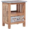 Image de Meuble de Nuit Bois RecyclÃ© Vintage Tiroir de Rangement 41x30x50 cm Bois de Mahogany Massif