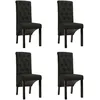 Image de Chaises de salle Ã  manger 4 pcs Noir Tissu - VidaXL