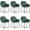 Image de Chaises De Salle Ã Manger 6 Pcs Vert Velours