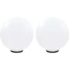 Image de Vidaxl Lampes Ã Led Sous Forme De Boule 2 Pcs SphÃ©rique 50 Cm Pmma