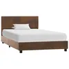 Image de Cadre De Lit Marron Similicuir Daim 90 X 200 Cm