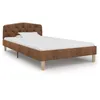Image de vidaXL Cadre de lit Marron Similicuir daim 90 x 200 cm