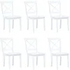 Image de Chaises de Salle Ã  Manger 6 pcs Design Ergonomique avec Finition Bois Massif Caoutchouc