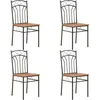 Image de vidaXL Chaises de salle Ã  manger 4 pcs Marron MDF
