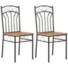 Image de Chaises De Salle Ã Manger 2 Pcs Marron Mdf