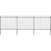 Image de Vidaxl Cl?Ture De Jardin Avec Dessus En Lance Acier 5,1 X 1,5 M Noir