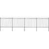 Image de Vidaxl Cl?Ture De Jardin Avec Dessus En Lance Acier 6,8 X 1,5 M Noir