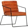 Image de vidaXL Fauteuil Brun roux Cuir vÃ©ritable