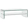 Image de Tables basses VidaXL  Table basse  Clair 98x45x31 cm Verre trempé transparent P31599951