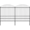 Image de ClÃ´ture De Jardin Ã Dessus En Lance Acier (1,75-2)X3,4 M Noir
