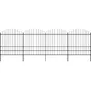 Image de ClÃ´ture De Jardin Ã Dessus En Lance Acier (1,75-2)X6,8 M Noir