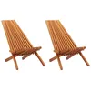 Image de Vidaxl Chaises Pliables D'extÃ©rieur Lot De 2 Bois D'acacia Solide