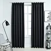 Image de Rideaux occultants avec crochets 2 pcs Noir 140x225 cm