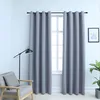 Image de Vidaxl Rideaux Occultants Avec Anneaux En MÃ©tal 2 Pcs Gris 140x225 Cm