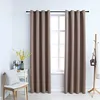 Image de Vidaxl Rideaux Occultants Avec Anneaux En MÃ©tal 2 Pcs Taupe 140x225 Cm