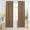 Image de Vidaxl Rideaux Occultants Avec Crochets 2 Pcs Taupe 140x175 Cm