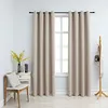 Image de Vidaxl Rideaux Occultants Avec Anneaux En MÃ£Â©Tal 2 Pcs Beige 140x225 Cm