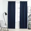 Image de Vidaxl Rideaux Occultants Avec Crochets 2 Pcs Bleu 140x245 Cm