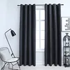 Image de Vidaxl Rideaux Occultants Avec Anneaux MÃ©tal 2pcs Anthracite 140x225cm