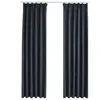 Image de Vidaxl Rideaux Occultants Avec Crochets 2 Pcs Anthracite 140x225 Cm