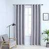 Image de Vidaxl Rideaux Occultants Avec Anneaux En MÃ©tal 2 Pcs Gris 140x225 Cm
