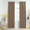 Image de Vidaxl Rideaux Occultants Avec Crochets 2 Pcs Taupe 140x175 Cm