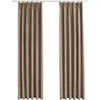 Image de Vidaxl Rideaux Occultants Avec Crochets 2 Pcs Taupe 140x245 Cm