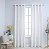 Image de Vidaxl Rideau Occultant Et Anneaux En MÃ©tal 2pcs Blanc CassÃ© 140x225cm